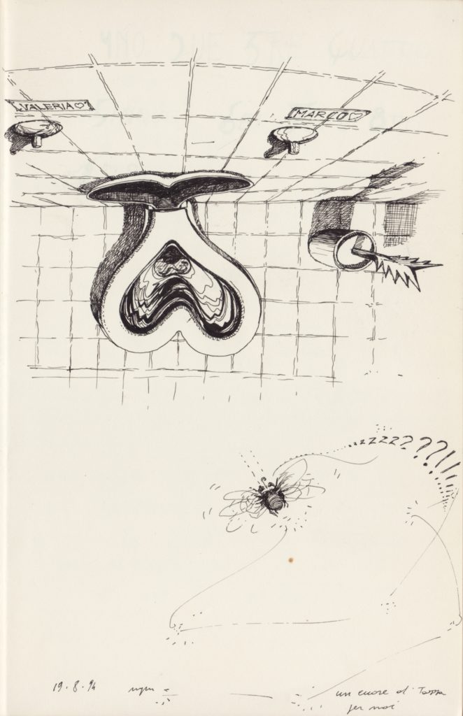 Marco Valerio Masci, Biwater (3), 1994, 15x22 cm Tecnica: rapidograph 0.1 su carta 