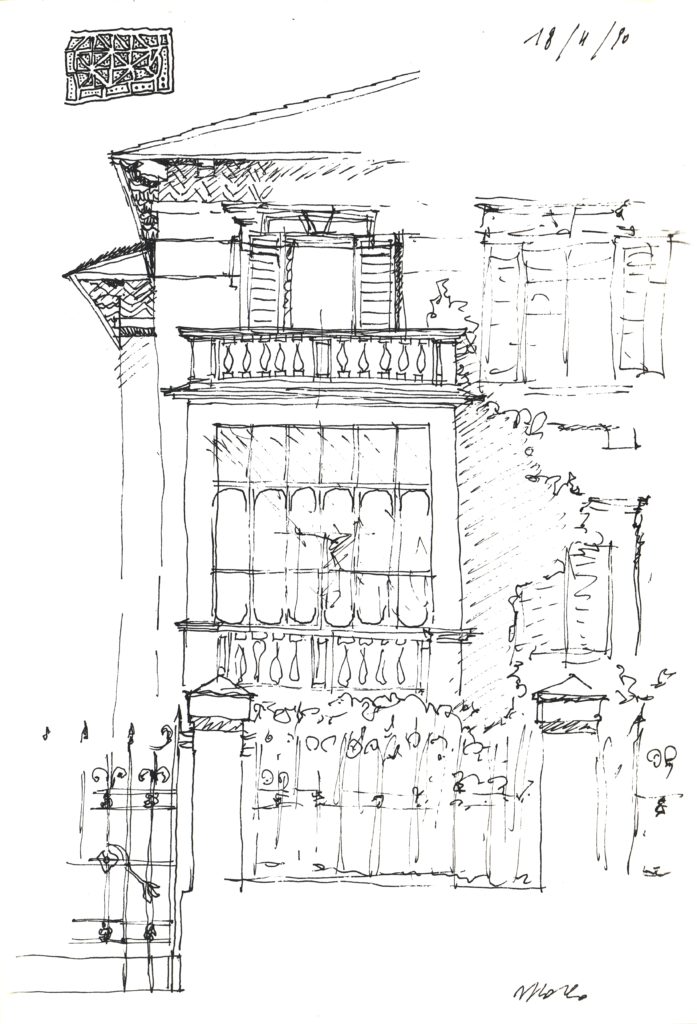 Marco Valerio Masci, Casa 1 (SS), 1990, 15x21 cm Tecnica: rapidograph su carta 29 x 21 cm